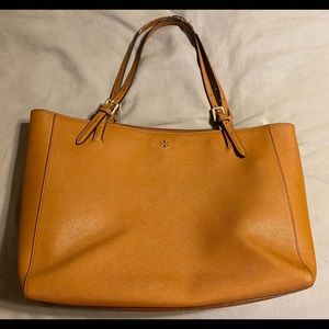 Tory Burch Emerson Buckle Leather Tote Sz Large